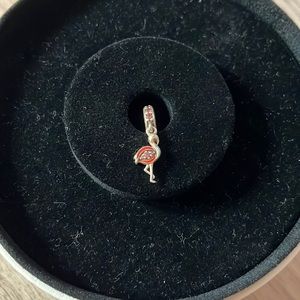 EUC Pandora 791294CZS Sterling Silver Flamingo Animal Dangle Bead - RETIRED